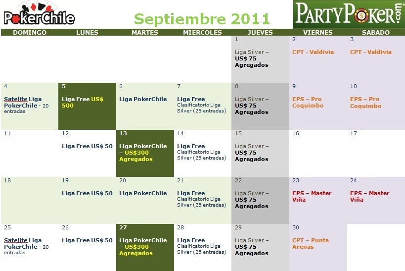 calendario septiembre 2011